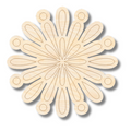 Unfinished Wood Etched Big Firework Shape | Paint By Line Crafts | up to 30" DIY