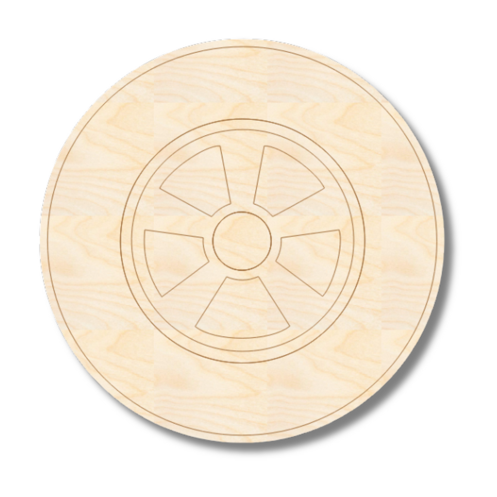 Unfinished Wood Etched Tire Shape | Paint By Line Crafts | up to 30" DIY