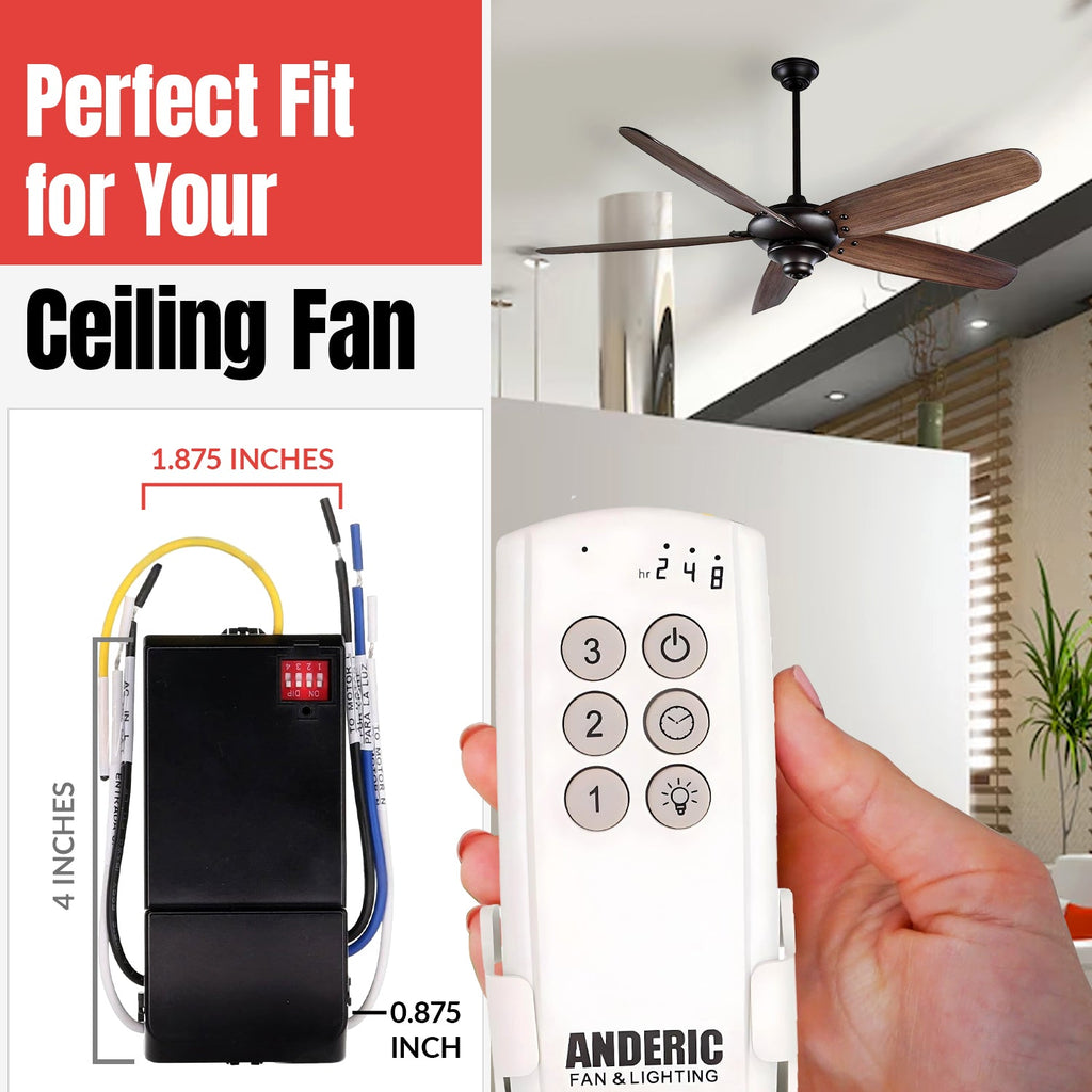 Substitute for Harbor Breeze A25TX013 TX013-R Ceiling Fan Remote Control [63T-AC83T-KIT]