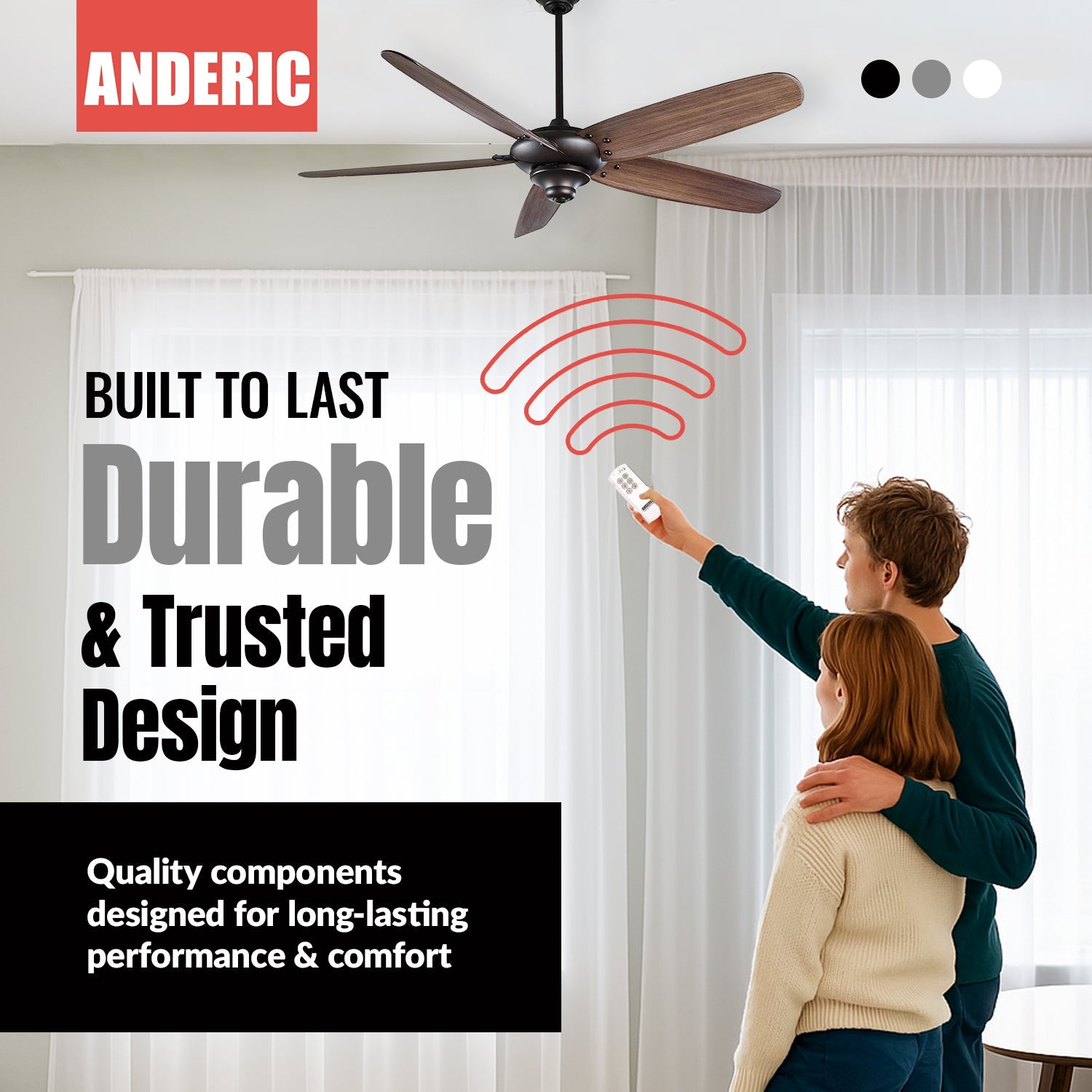 Substitute for Hampton Bay A25-TX029-LR Ceiling Fan Remote Control [63T-AC83T-KIT]