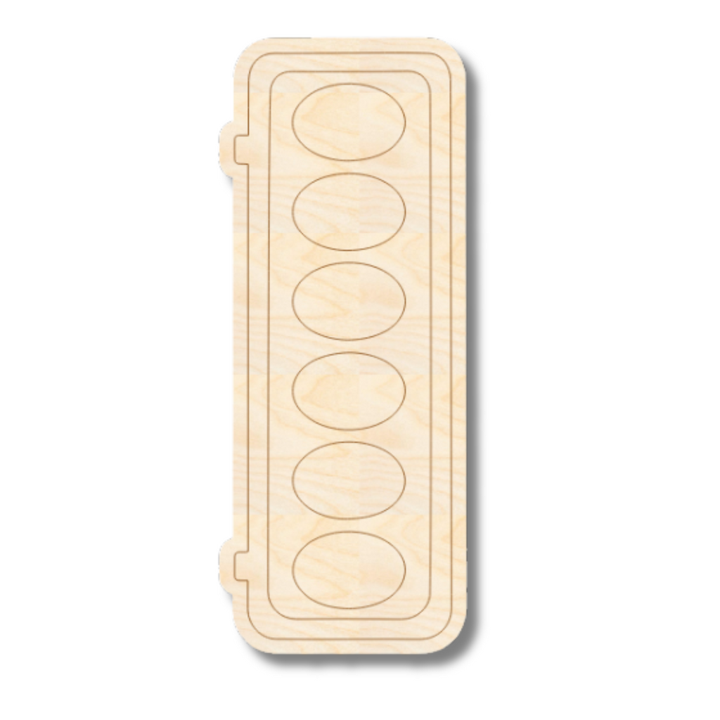 Unfinished Wood Etched Watercolor Paint Palette Shape | Paint By Line Crafts | up to 30" DIY