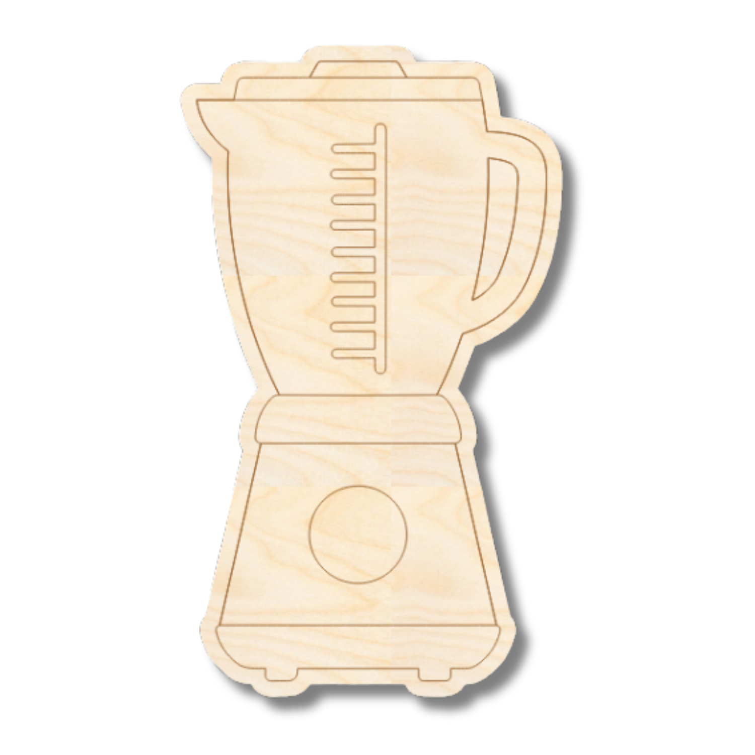 Unfinished Wood Etched Blender Shape | Paint By Line Crafts | up to 30" DIY