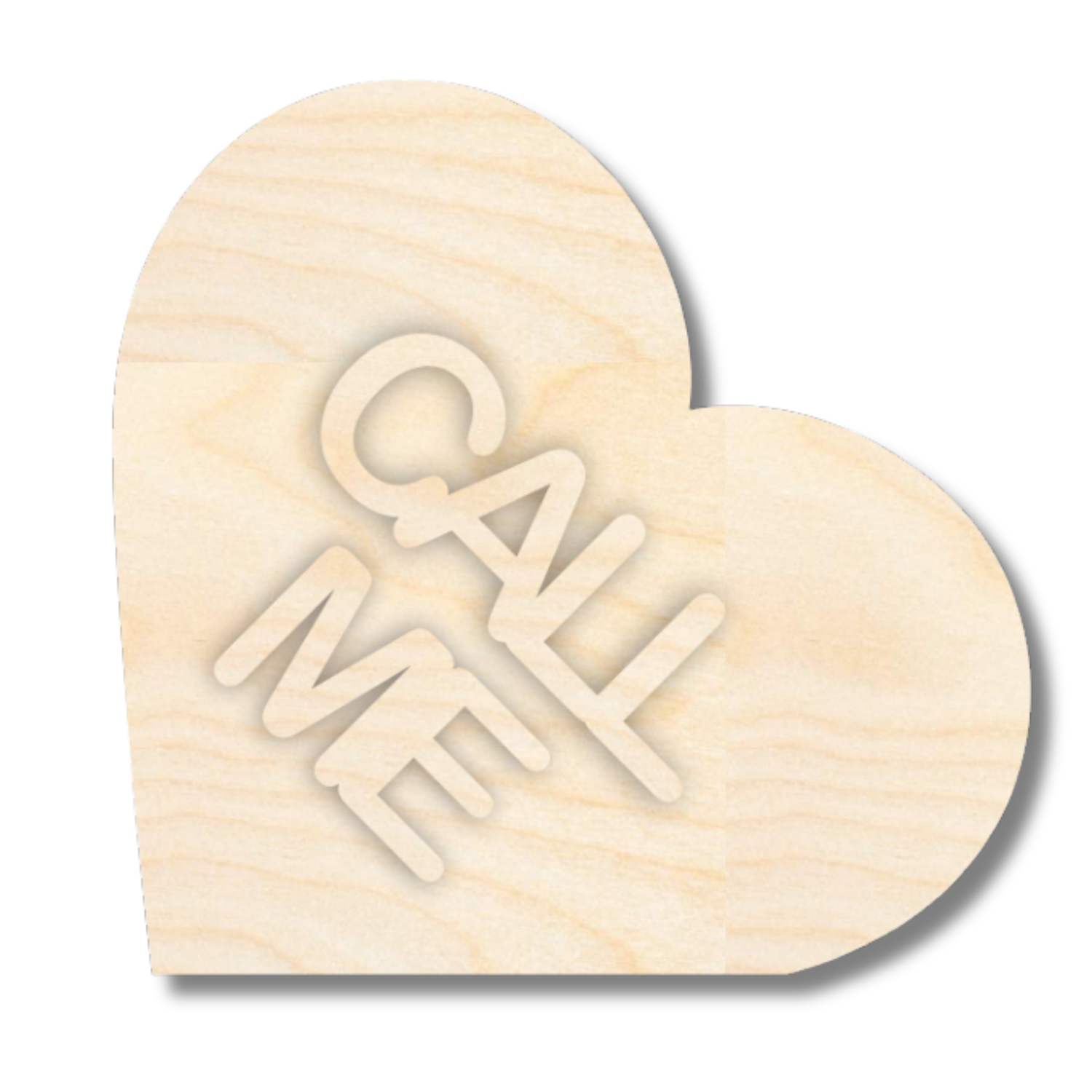 NEW Unfinished Wood Layered Conversation Heart Shelf Sitter | 6" Wide| 1/2" and 1/4" Wood | Wood Craft DIY