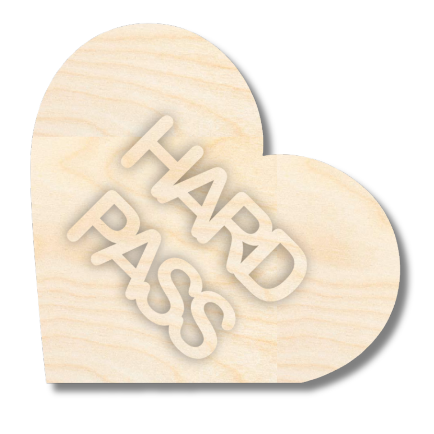 NEW Unfinished Wood Layered Conversation Heart Shelf Sitter | 6" Wide| 1/2" and 1/4" Wood | Wood Craft DIY