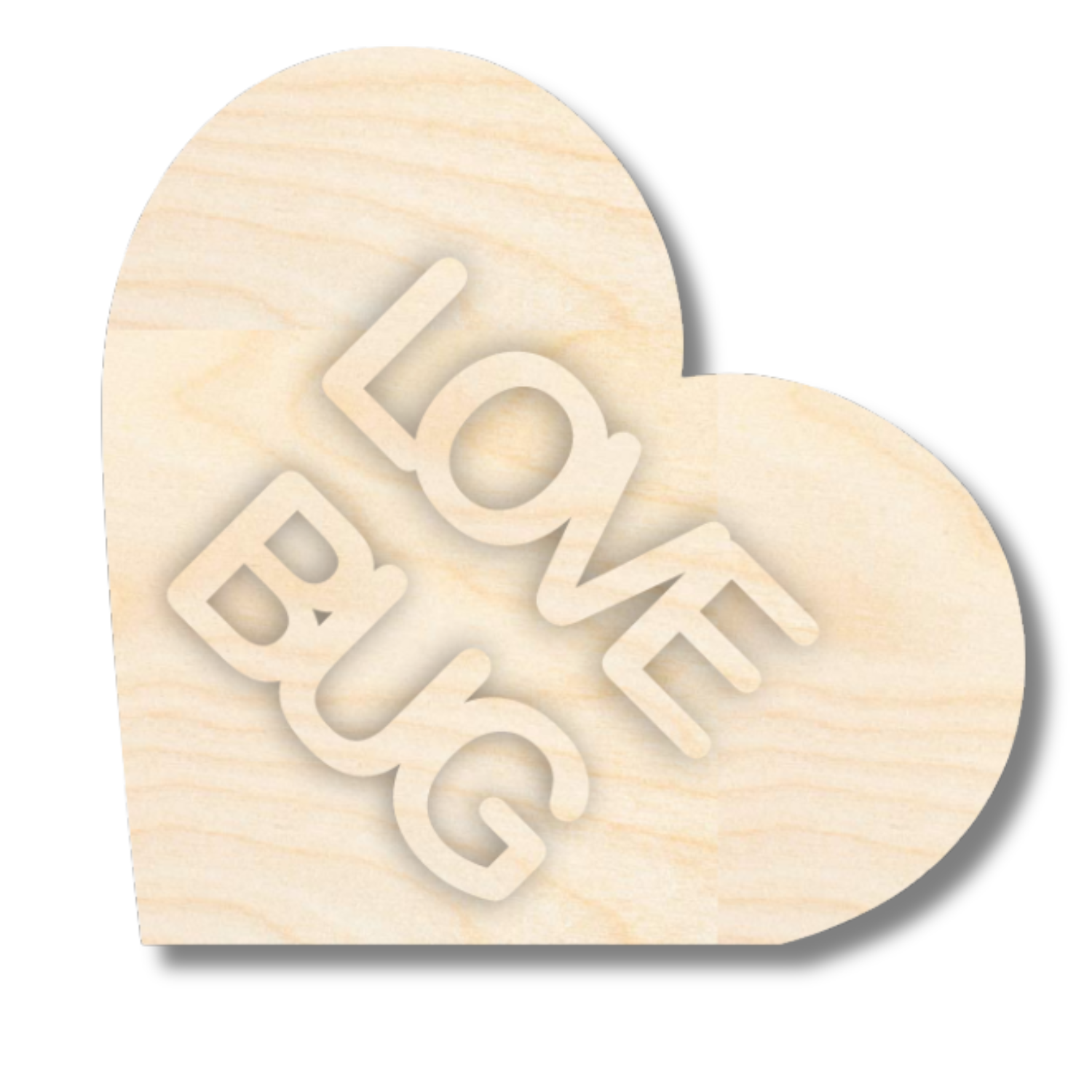 NEW Unfinished Wood Layered Conversation Heart Shelf Sitter | 6" Wide| 1/2" and 1/4" Wood | Wood Craft DIY