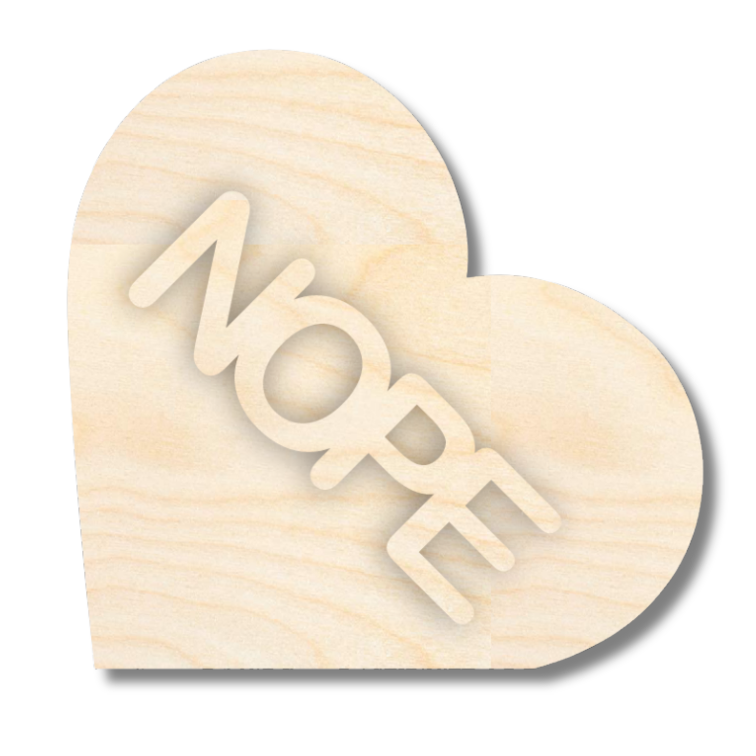 NEW Unfinished Wood Layered Conversation Heart Shelf Sitter | 6" Wide| 1/2" and 1/4" Wood | Wood Craft DIY