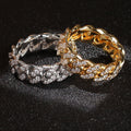 8mm Hip-hop Cubic Zirconia Cuban Link Ring