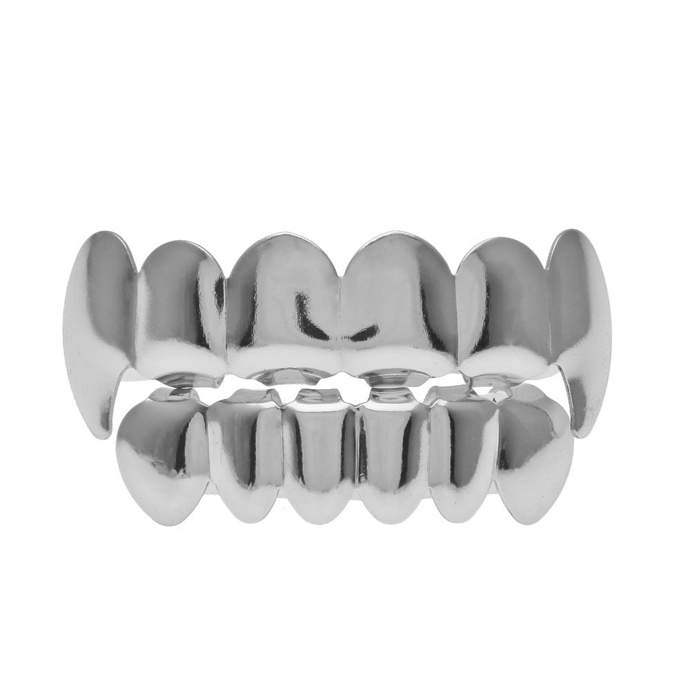 Hip-hop polished braces with gold electroplating