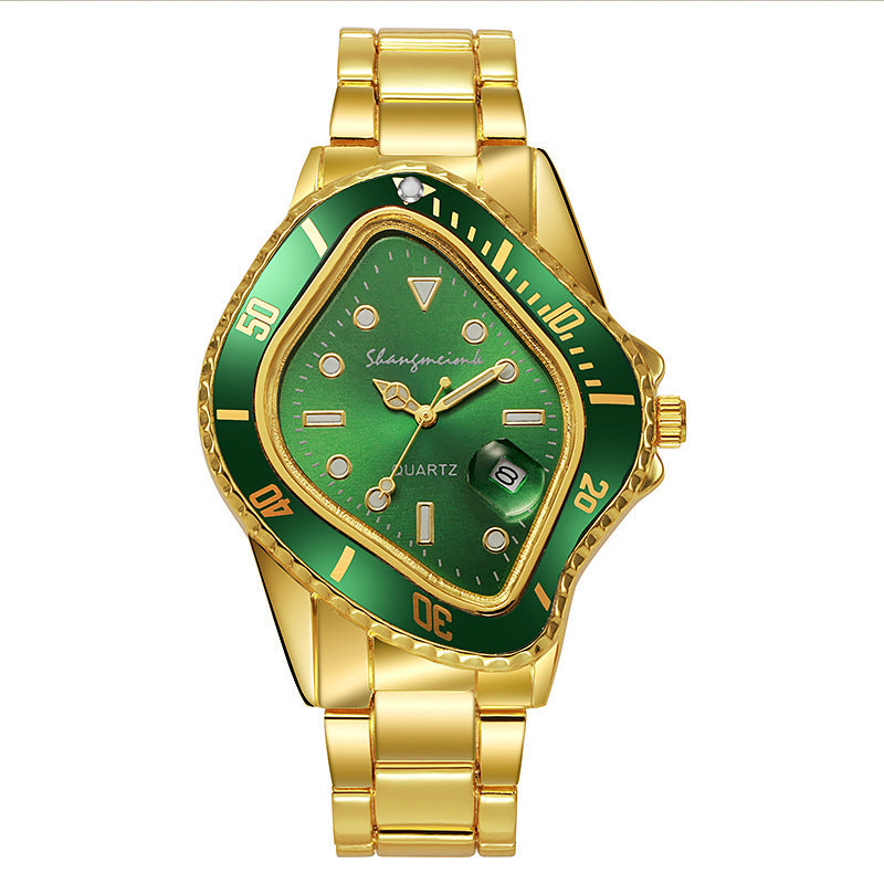 Twisted Submariner Set Alloy Steel Band Waterproof Casual Watch