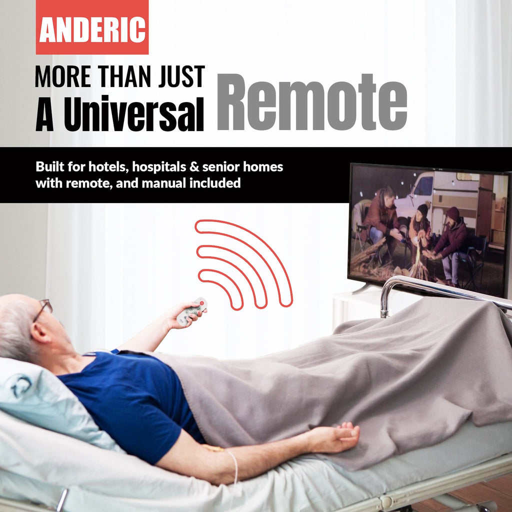 Anderic RR1004 Simple Big Button 1-Device TV Universal Remote Control