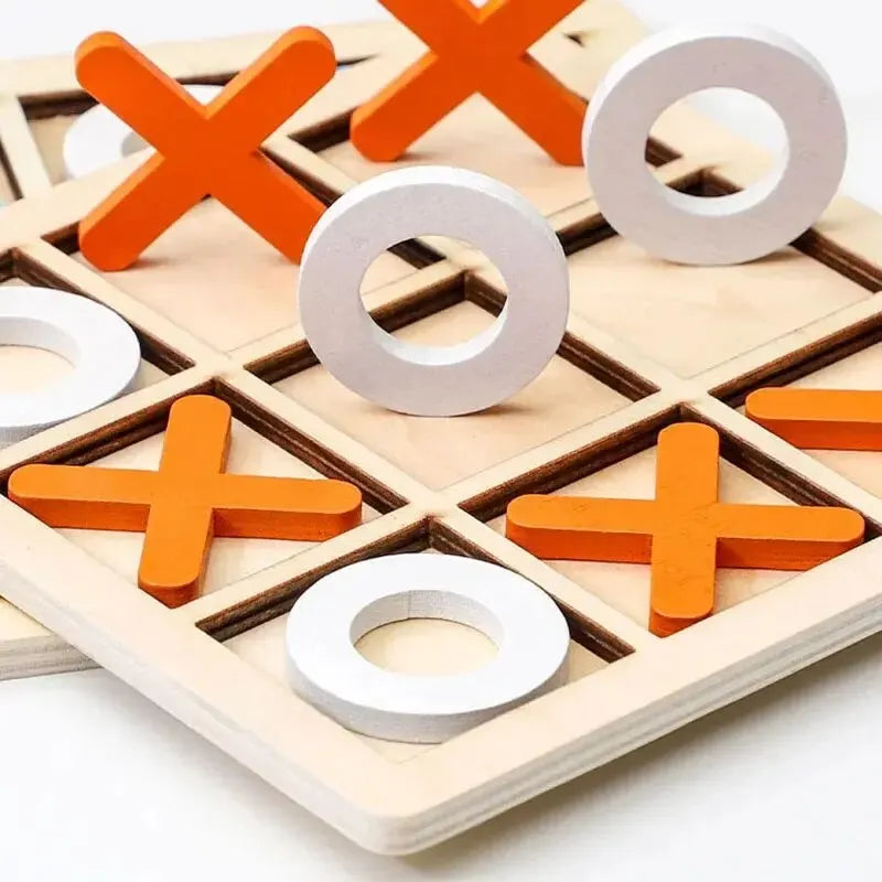 Montessori Wooden Mini Chess Puzzle Game – Brain Training Toy for Kids