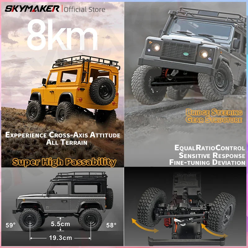1:12 RC Car MN99s MN98 4WD Rock Crawler Remote Control Truck Toy
