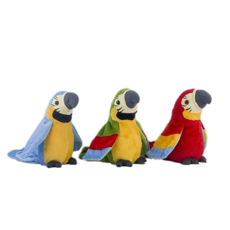 Talking Macaw Parrot Plush Toy – Repeat & Speak Animated Bird