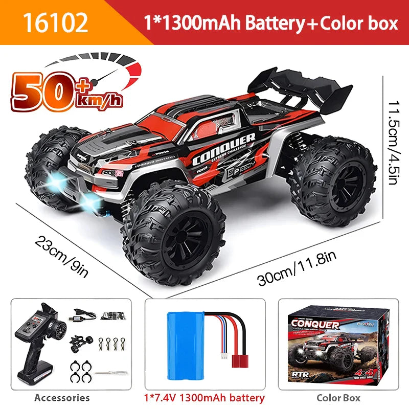 1:16 4WD RC Car 70KM/H High-Speed Drift Remote Control Truck