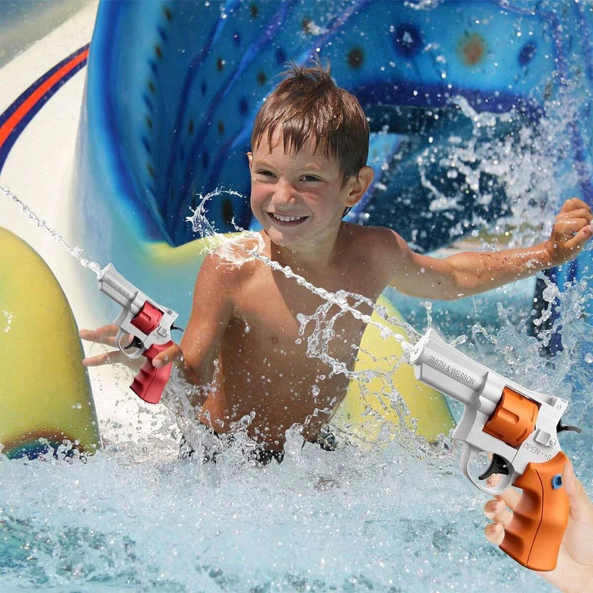 Revolver Water Gun Toy – Summer Beach Pool Sheriff Pistol for Kids