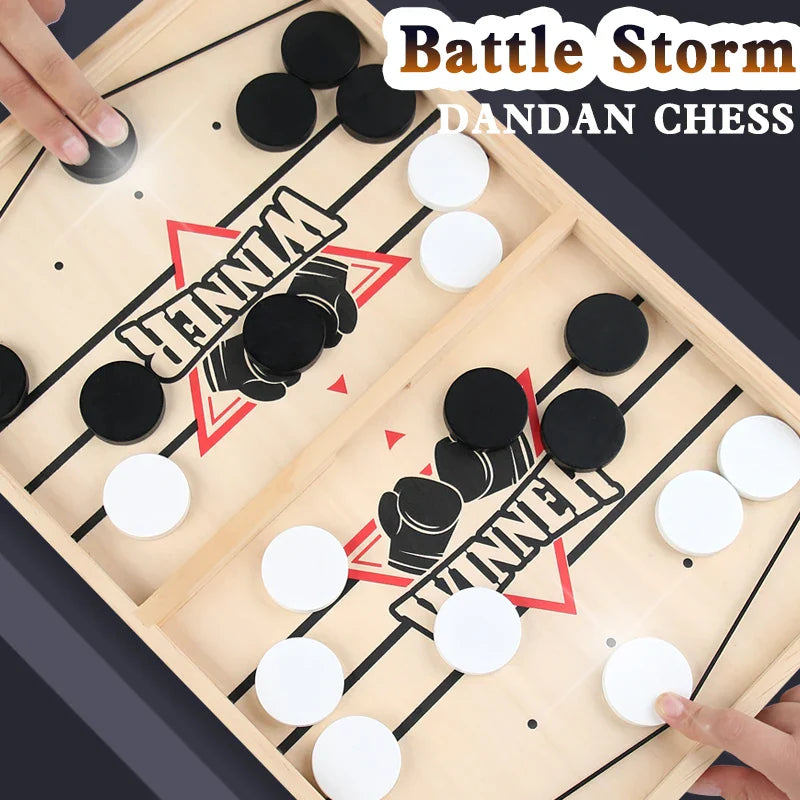 Wooden Bouncing Chess Tabletop Game – Parent-Child Interactive Toy