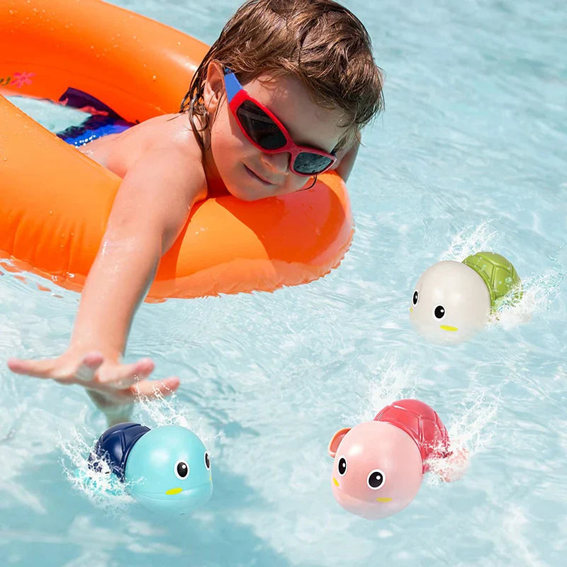 Baby Bath Toy – Swimming Turtle & Whale Clockwork Water Toy