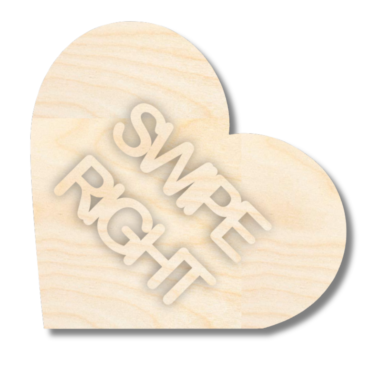 NEW Unfinished Wood Layered Conversation Heart Shelf Sitter | 6" Wide| 1/2" and 1/4" Wood | Wood Craft DIY