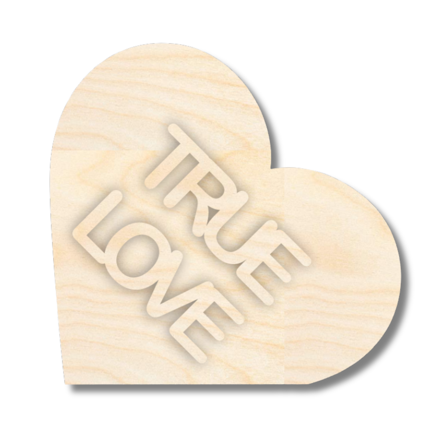 NEW Unfinished Wood Layered Conversation Heart Shelf Sitter | 6" Wide| 1/2" and 1/4" Wood | Wood Craft DIY