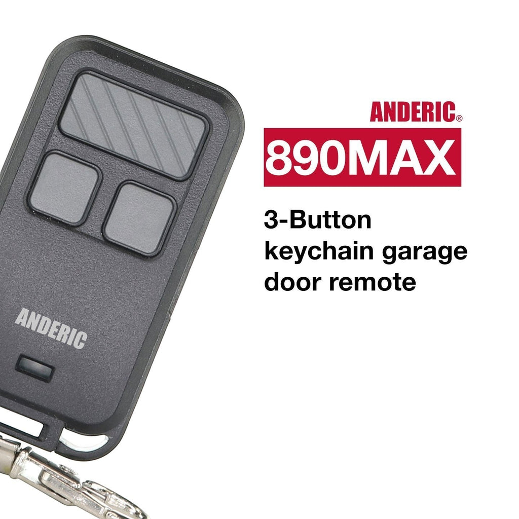 Substitute for Chamberlain 956EVC-P2 3-Button Keychain For all Chamberlain with Learn key Garage Door Opener Remote Control [890MAX]