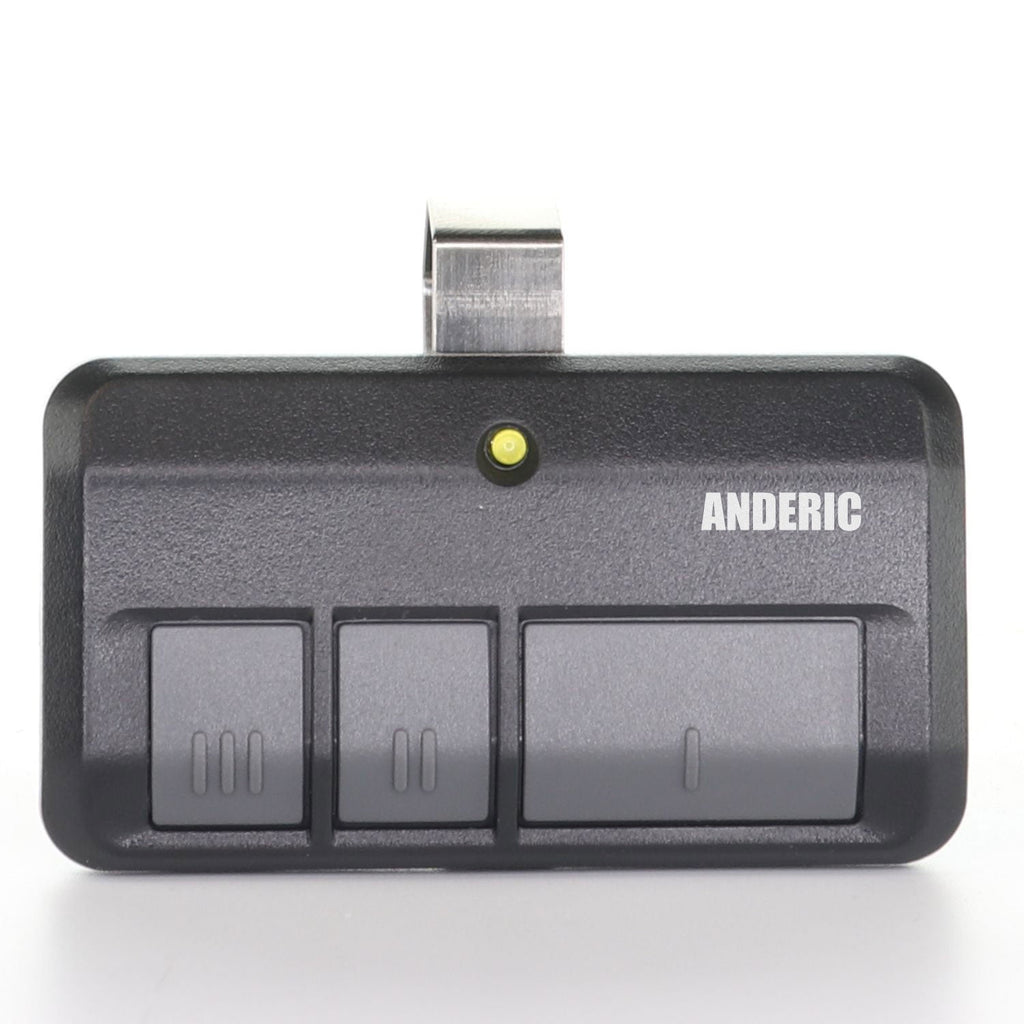 Anderic 893LM 953ESTD Replacement Three Button Garage Door Opener Remote Control for Chamberlain, Liftmaster, and Craftsman with Yellow Learn Button