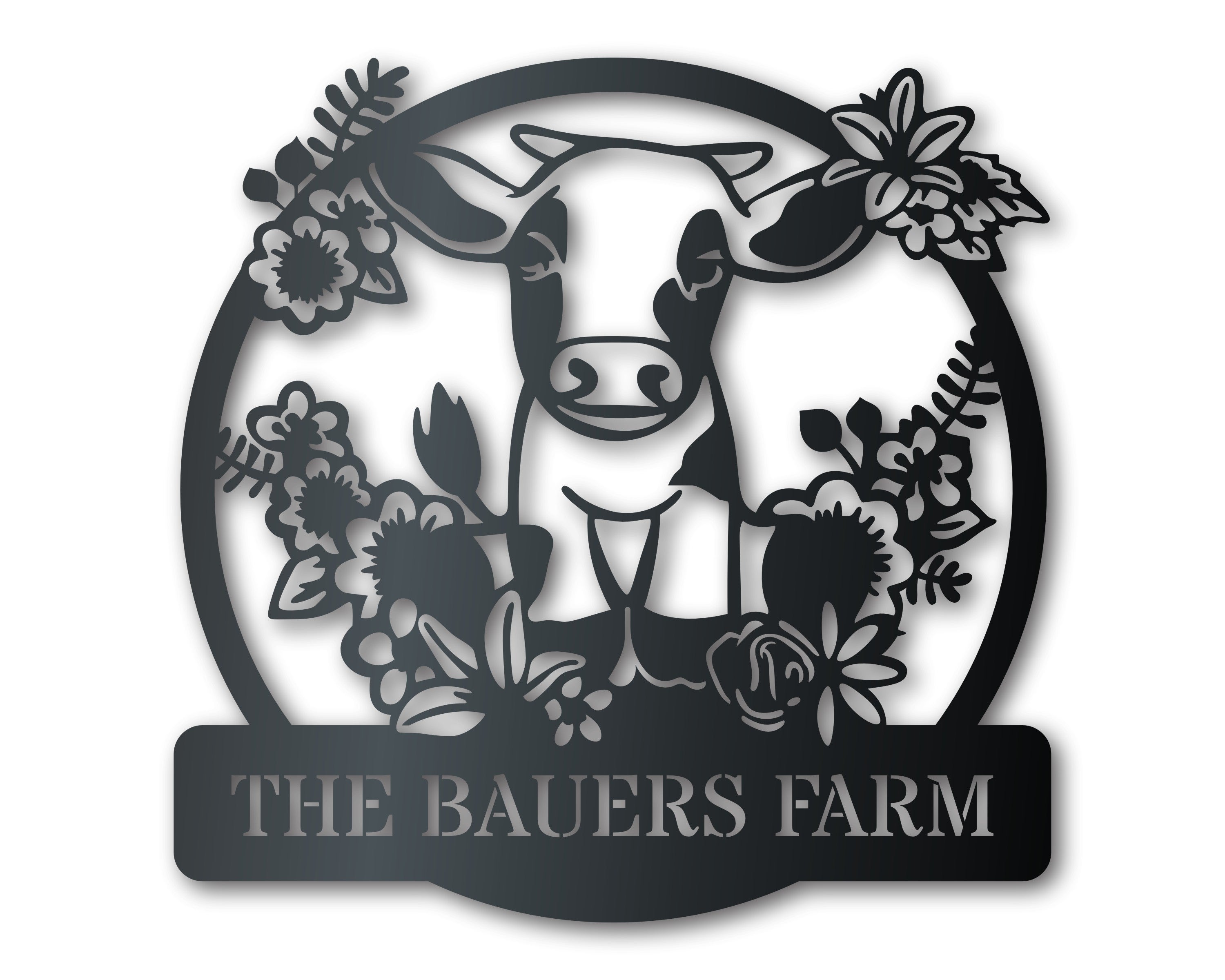 Custom Metal Spring Calf Wall Art | Indoor Outdoor | Up to 46" | Over 20 Color Options