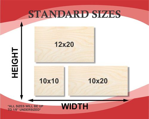 Baltic Birch Sheets - Glowforge Ready - B/BB Premium Wood 1/8" or 1/4" (3mm or 6mm)