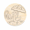 Unfinished Wood Hi Duck Spring Door Sign Kit | Wood Craft Cutouts | 1/4" Thick |