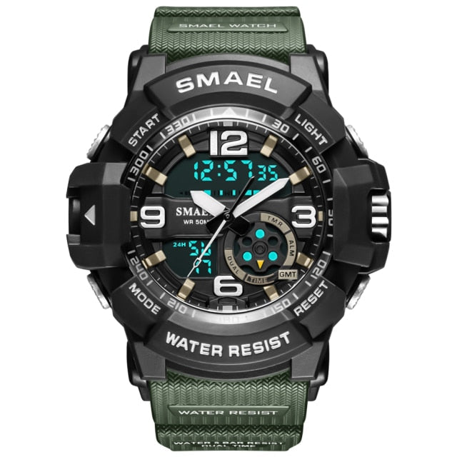Military Watch 50m Waterproof Wristwatch LED Quartz Clock Male Digital Sports Watches Men's