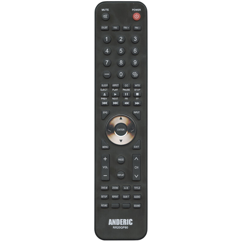 Anderic RR20QP80 Replacement TV/DVD Remote Control for RCA RE20QP80 and RE20QP28