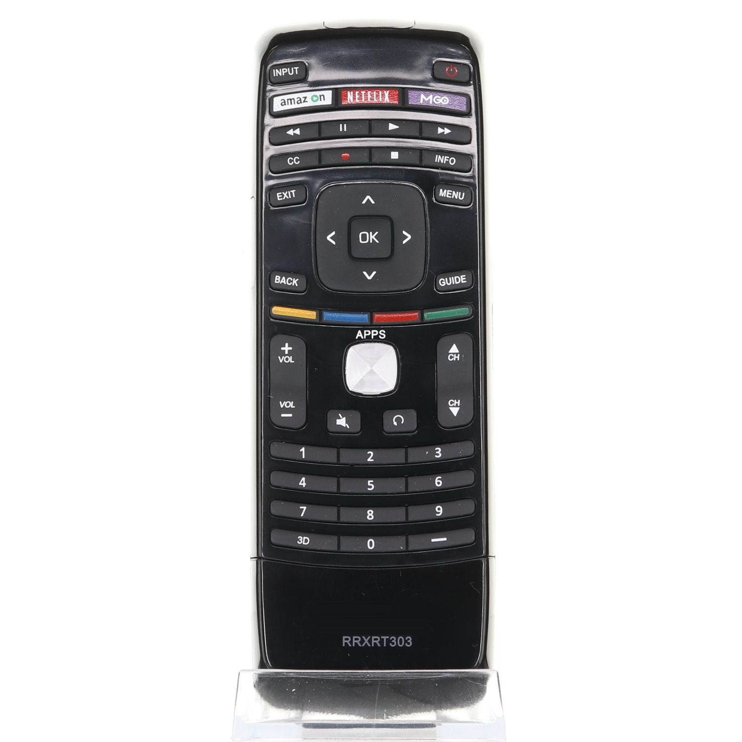 Vizio XRT303 Qwerty Keyboard TV Remote Control - Amazon, Netflix, MGo - 98003061040