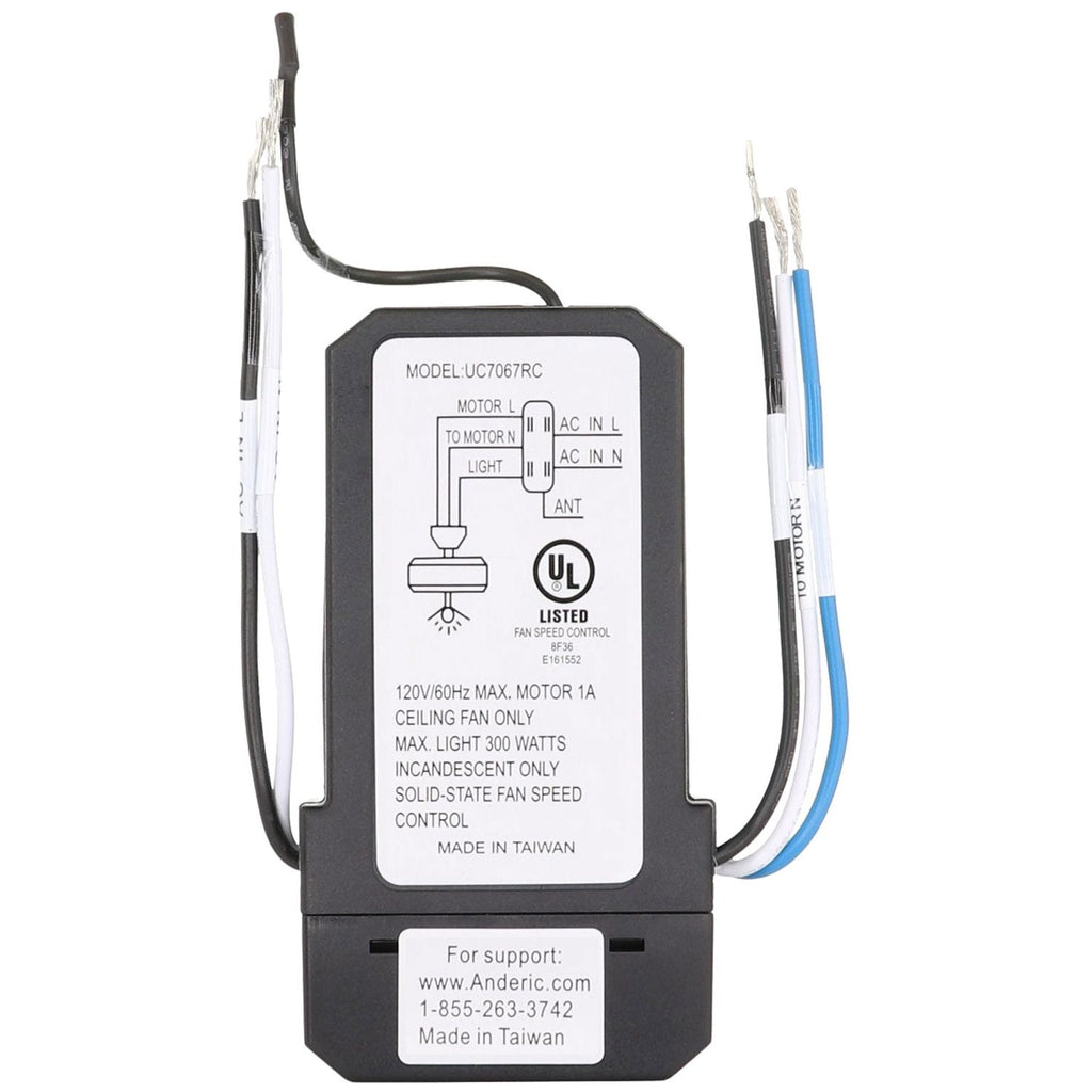 Anderic UC7067FMRX / FAN28R Replacement Ceiling Fan Receiver for Hampton Bay and Others | UC7067RC