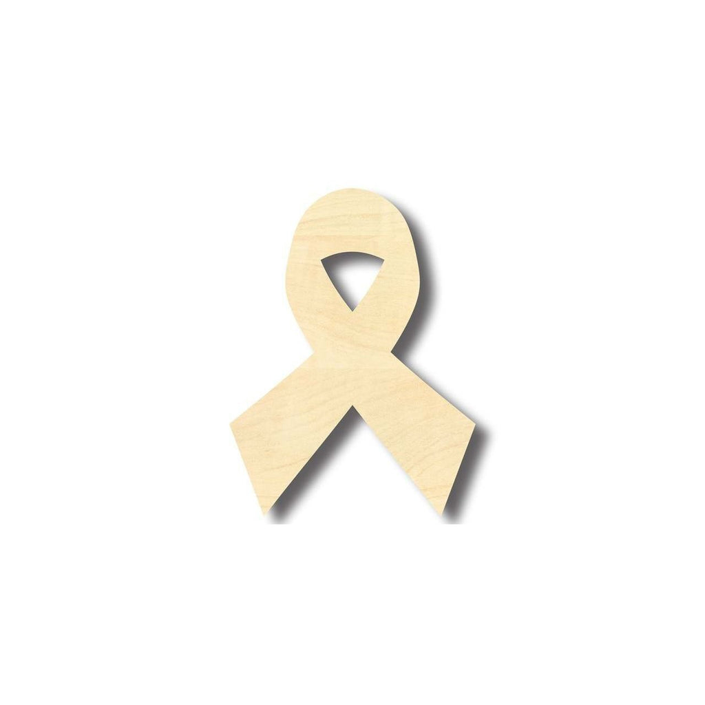 Unfinished Wood Cancer Ribbon Shape - Craft - up to 46" DIY
