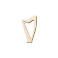 Unfinished Wood Harp Lyre Shape - Music - Craft - up to 46" DIY