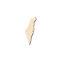 Unfinished Wood Israel Shape - Country - Craft - up to 46" DIY