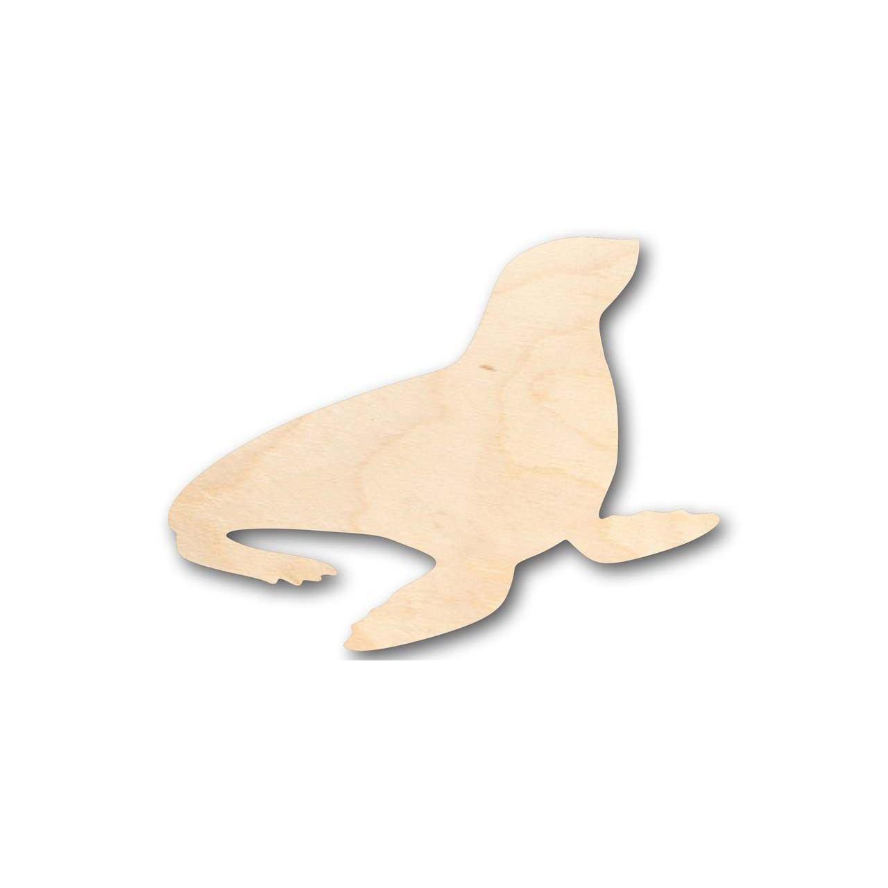 Unfinished Wood Seal Shape - Ocean - Nursery - Craft - up to 46" DIY
