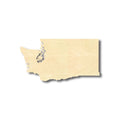 Unfinished Wood Washington Shape - State - Craft - up to 46" DIY