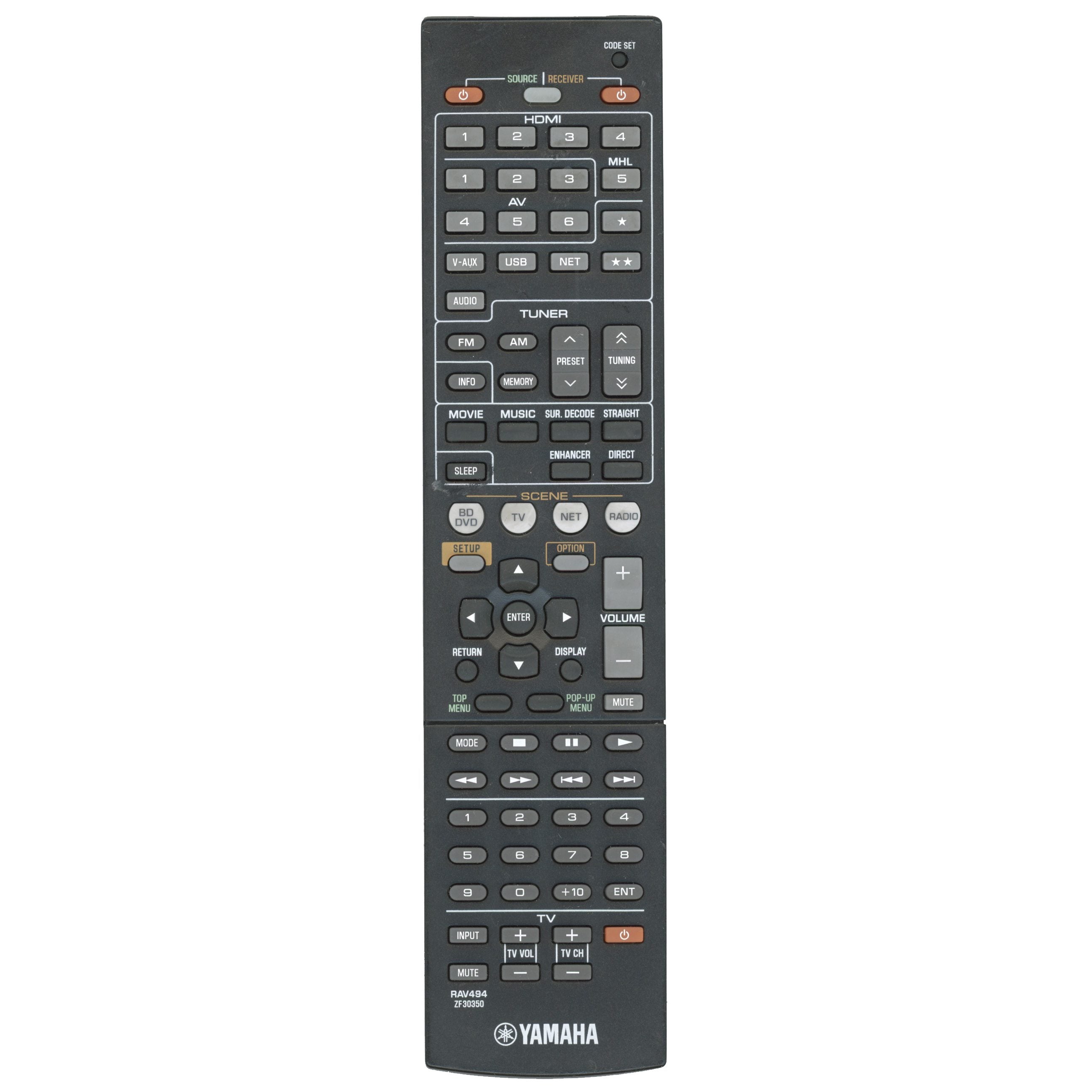 Yamaha RAV494 Receiver Remote Control